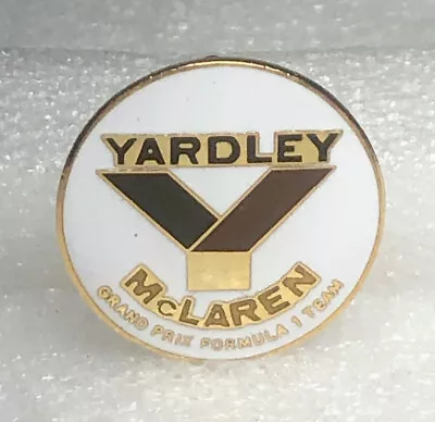 F-1 Vintage Style Yardley McLaren Grand Prix Formula One Team Cloisonné Pin • $15