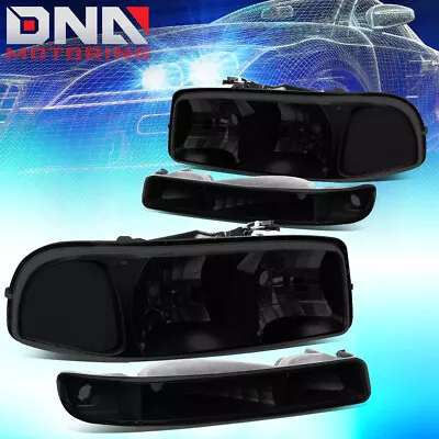 For 1999-2007 Gmc Sierra Yukon Front Driving Headlight Bumper Lamp Smoked/clear • $82.36