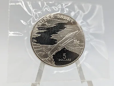 1995 Marshall Islands $5 Dollar Commemorative Coin **F-100 Super Sabre** SEALED • $9.95