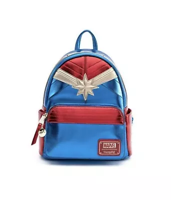 Captain Marvel Classic Cosplay Metallic Mini Backpack • $175