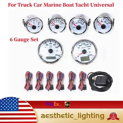 6 Gauge Set GPS Speedometer Tachometer Waterproof For Car Marine Boat Truck • $128.25