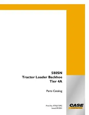 $130 • Buy Case 580sn Tractor Loader Backhoe Tier Iv A Parts Catalog