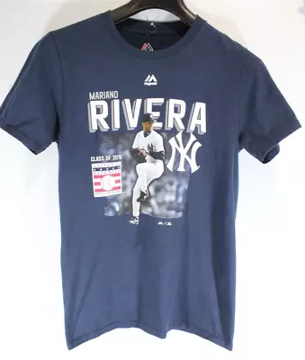 Authentic Majestic Mariano Rivera Yankees Cooperstown Hall Of Fame T-Shirt Small • $19.99