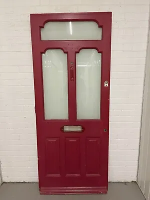 Reclaimed Edwardian Victorian Wooden Panel Front Door 2060 Or 2075 X 860mm • £350