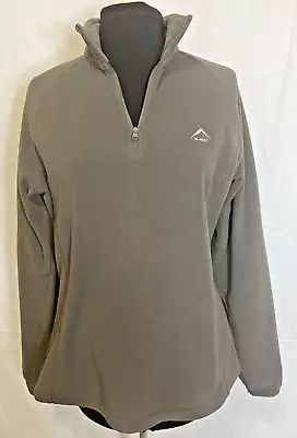 K-Way Technical Design Fleece Zip Pullover Thermolator Medium Gray • $14.44