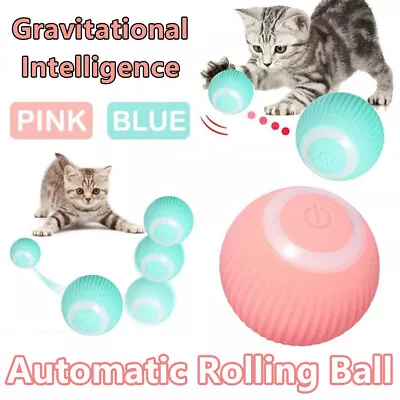 Interactive Smart Cat Toy Automatic Rolling Cat Ball Self-Moving Kitten Toys • $12.66