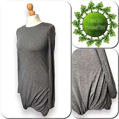 Acne Studios Women's T-Shirt Dress Size XS UK Size 6-8 Grey Long Sleeve • £4.60