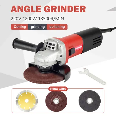 1200W Electric Angle Grinder Cutting Grinding Sand Power Tool 125mm Disc Cut Kit • £33.90