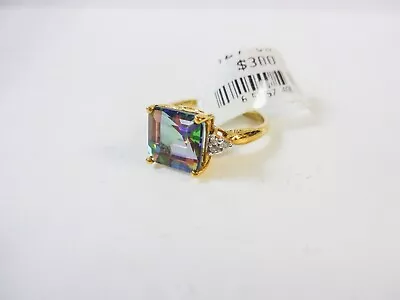 EMA Jewelry 14K Yellow Gold Mystic Fire Topaz Ring • $314.99