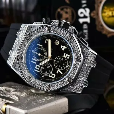 $33.99 • Buy Relojes De Hombre Luxury Mens Watch Silicone Band Wristwatch Quartz