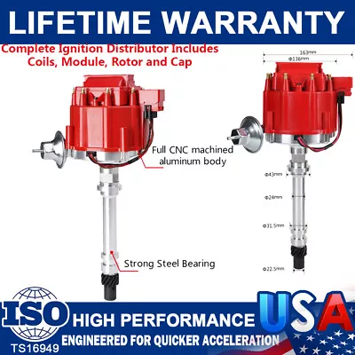$67.82 • Buy Racing HEI Distributor For Chevy GM GMC 350 454 SBC BBC 350 Block 8362 59107C V8