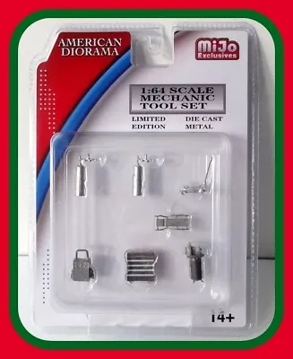 Mechanic Tool Set #ad-38404mj Chase - Tool Box Jack Creeper + Diecast 1/64 • $19.99