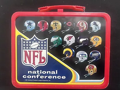 Vintage 1976 NFL Metal Lunchbox AFC NFC - With Thermos • $200