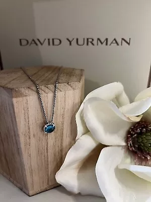 David Yurman Petite Chatelaine Necklace With Blue Topaz 16” • $117.86