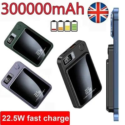 Wireless Power Bank 300000mAh Fast Charging Portable Charger Battery For Iphone • £14.99
