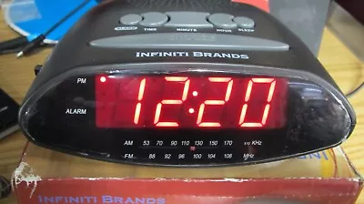 Hotel/Hospitality Grade AM/FM LED Clock Radio Alarm  MP3 Input  .9  Red Display • $17.99