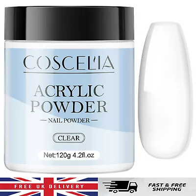 120g Clear Acrylic Powder - 4oz Acrylic Powder Big Capacity Powder For Acrylic • £7.99