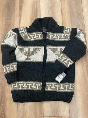 100% Wool Cowichan Jacket Sweater Hand Made In Nepal Lost Horizon Vintage M L XL • $229