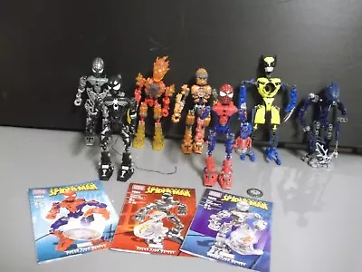 Mega Bloks Bundle Of Super Tech Heroes Inc Spider Man Human Torch Thing • £23.50