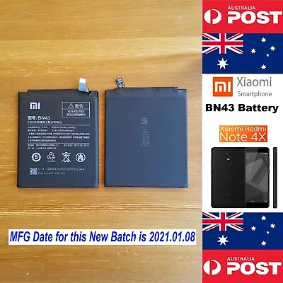 GENUINE Xiaomi Redmi Note 4X Battery BN43 4100mAh Good Quality - Local Seller  • $22