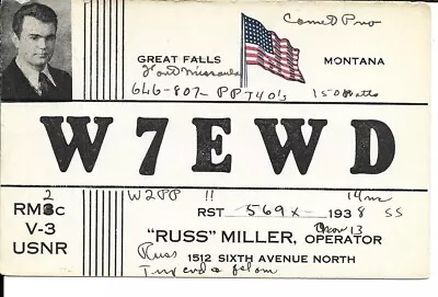 QSL  1938 Missoula   Montana  Radio Card • $6.02