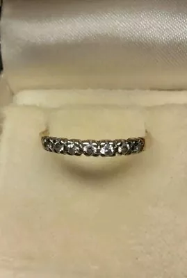 Ladies 9ct Gold Ring With CZ Size O .87g • £39.99