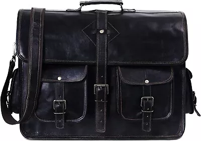 Mens Handmade Vintage Black Leather Laptop Messenger Shoulder Bags Men Briefcase • $69.90