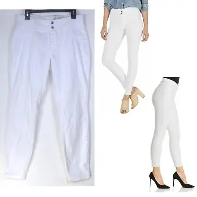 Womens Hue Classic Smooth Denim Leggings White Choose Size New U20622H • $18.89