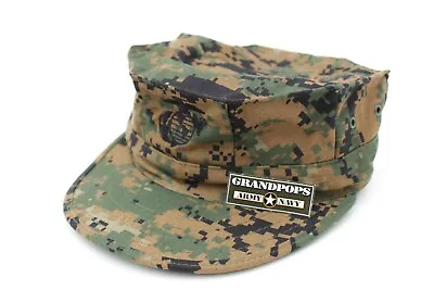 Usmc Marpat Cap 8 Point 2 Ply Top Stitch With Ega • $20.99