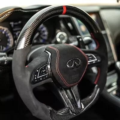 2018+ Infiniti Q50/q60 Real  Carbon Fiber Steering Wheel • $629.99