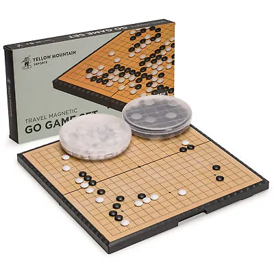 Medium Magnetic 19x19 Go Game Set Board (11 ) With Single Convex Stones • $29.70