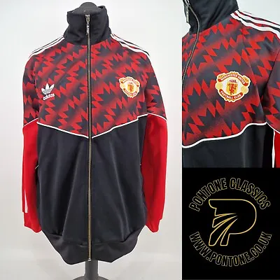 Adidas Originals Manchester United 30th Anniversary Tracksuit Top XL 2015 • £79