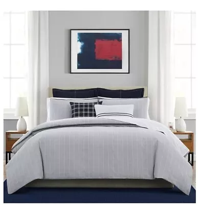 Tommy Hilfiger Check Twin Comforter Set Grey T4103821 • $127