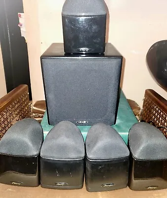 Mirage MX MM-6 Subwoofer + 3 Mirage NANOSAT Prestige 5 & 2 Nano 5.0 Speakers • $520