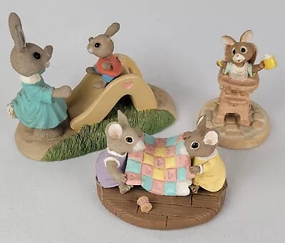 Hallmark Tender Touches Mouse Bunny Mice Friendship Grandma Baby Love Set Of 3 • $16.97