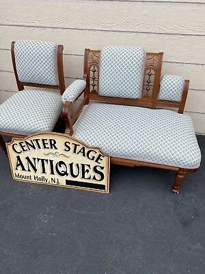 45043 Antique Victorian Settee Loveseat + Chair • $525