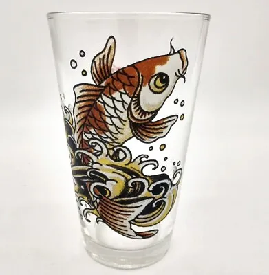 Ed Hardy Koi Fish Tumbler Drinking Glass Gunhard Designs • $7.85