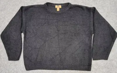 Vintage J. Riggings Mens Black Sweater Size L Oversized Longsleeve • $12.75