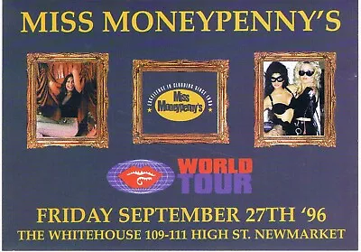 MISS MONEYPENNY'S Rave Flyer A6 27/9/96 White House Newmarket Mark Moore • £2.50