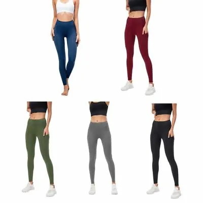 $18.74 • Buy Womens High Waist Cotton Leggings Yoga Pants Ladies Active Gym Sports Trousers