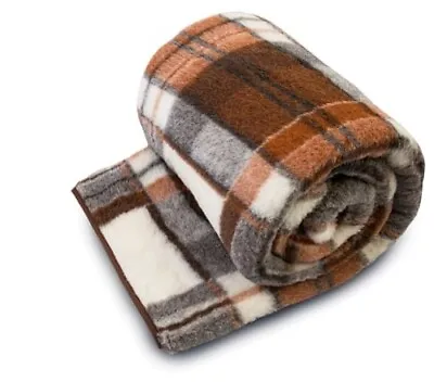 £89 • Buy Traditional Merino Wool Blanket Warm Bed Throw Sofa Pad Chunky 200/200 King