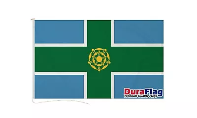 £32.99 • Buy DERBYSHIRE DURAFLAG 150cm X 90cm 5x3 FEET HIGH QUALITY FLAG ROPE & TOGGLE