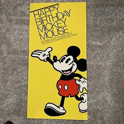 1978 Mickey Mouse 50th Happy Birthday Art Poster New York NYC MOMA Disney • $98.52