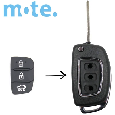 $7.70 • Buy To Suit Hyundai Santa Fe IX I20 I30 Button Flip Key Remote Rubber Buttons