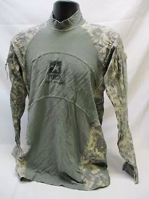 Massif Army Logo Combat Shirt Ucp Acu Digital Camouflage Medium Fire Resistant • $29.99