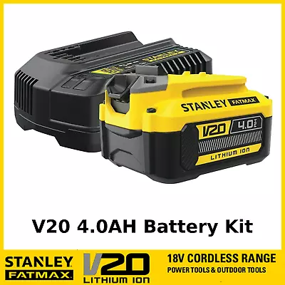 18v Stanley Fatmax V20 4.0AH Battery & Charger Starter Kit (SFMCB14M1) • $169