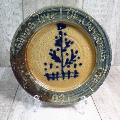 1991 B Stebner Pottery Salt Glaze Stoneware Annual Christmas Oh Christmas Tree • $35