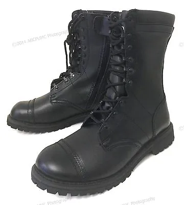 Brand New Men's Leather Tactical Boots Combat Military Army Work Zipper Shoes • $55.95