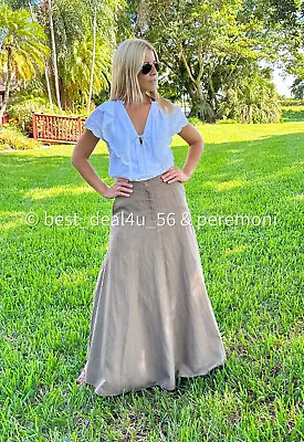 Zara Long Linen Blend Skirt Sizes (various) • $40