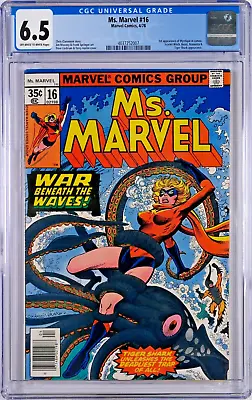 Ms. Marvel #16 CGC 6.5 (Apr 1978 Marvel) 1st Mystique In Cameo Tiger Shark App • $80